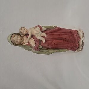 Vintage Lego Mary And Jesus Ceramic Planter Japan